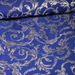 Barok Jacquard kobalt/zilver