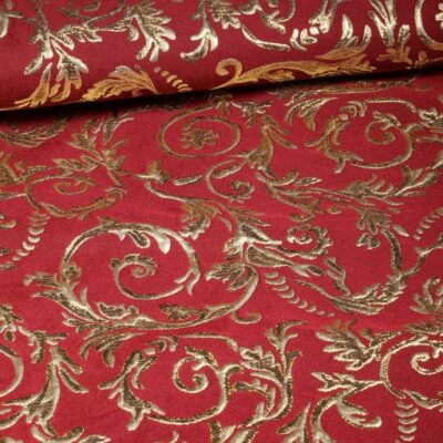 Barock-Jacquard rot/gold