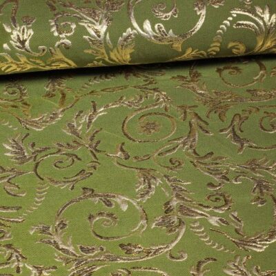 Barock-Jacquard grün/gold