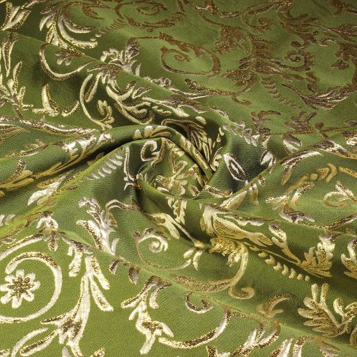Barock-Jacquard grün/gold