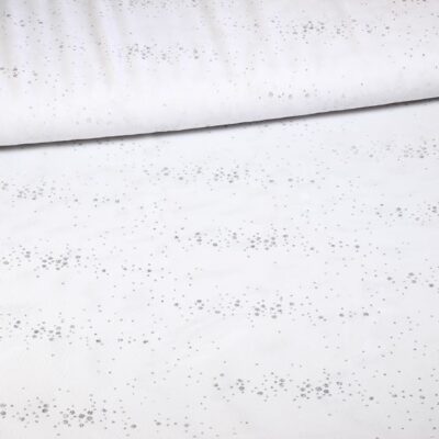 Glitter Spot Mesh Stoff Weiß