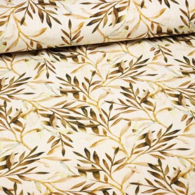 Leinen-Viskose bedruckt floral 1
