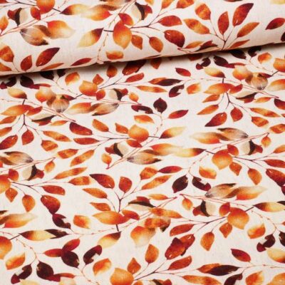 Bedruckter Leinen-Viskose Floral 2