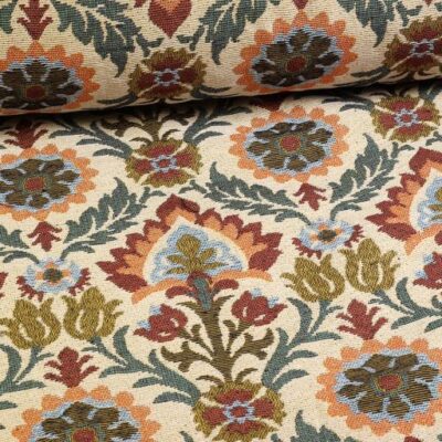 Gobelin Stoff Vintage Blumen