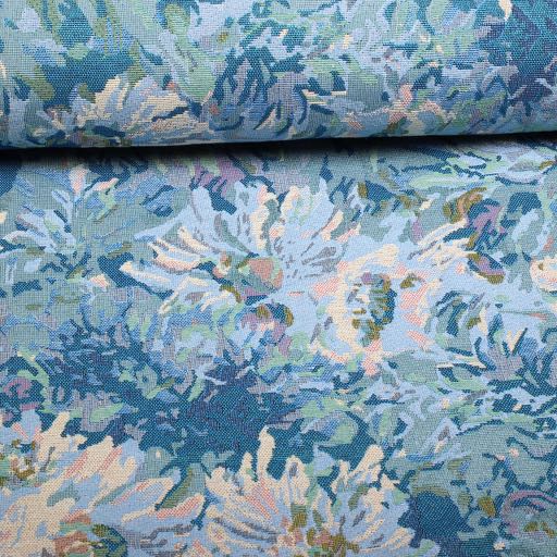 Gobelin Stoff Vintage Blumen 3