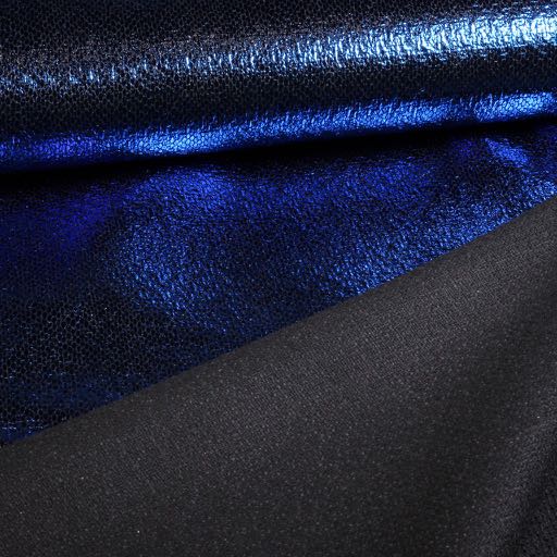 Metallic Folie Party Stoff Kobalt