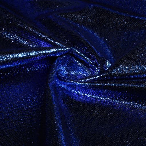 Metallic Folie Party Stoff Kobalt