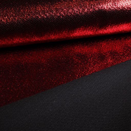 Metallic Folie Party Stoff Rot