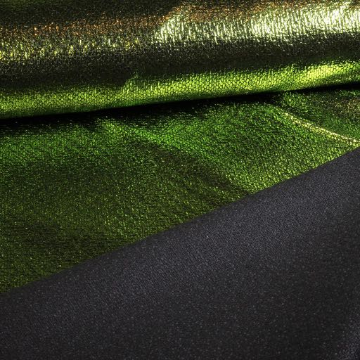 Metallic Folie Party Stoff Limette