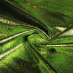 Metallic Folie Party Stoff Limette