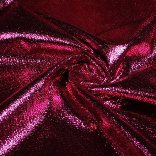 Metallic Folie Party Stoff Fuchsia