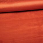 Stretch Wildleder Stoff Ziegelrot