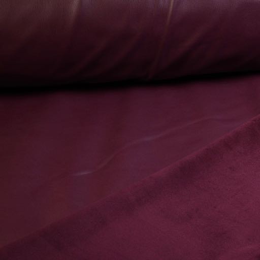 Stretch-Leder / Velours Stoff Bordo / Bordeaux