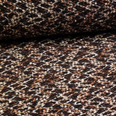 Bouclé/Tweed Lurex Stoff Zickzack 1