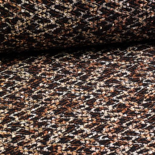 Bouclé/Tweed Lurex Stoff Zickzack 1