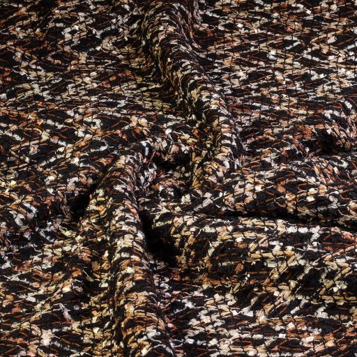 Bouclé/Tweed Lurex Stoff Zickzack 1