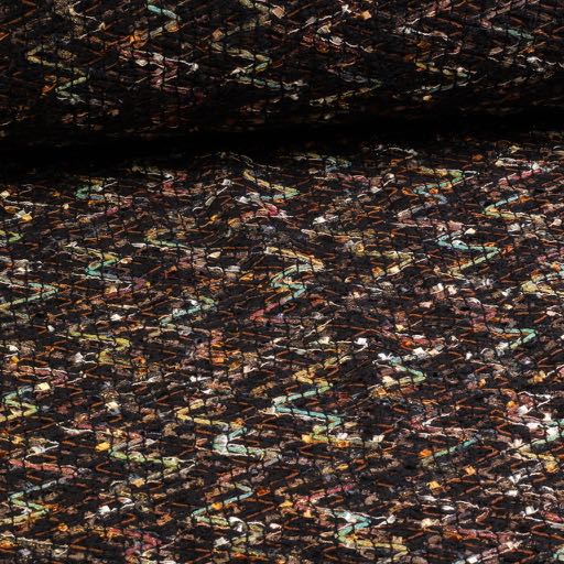 Bouclé/Tweed Lurex Stoff Zickzack 2
