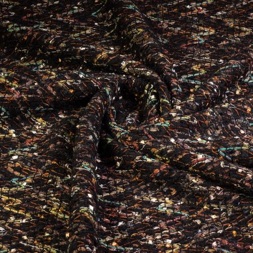 Bouclé/Tweed Lurex Stoff Zickzack 2