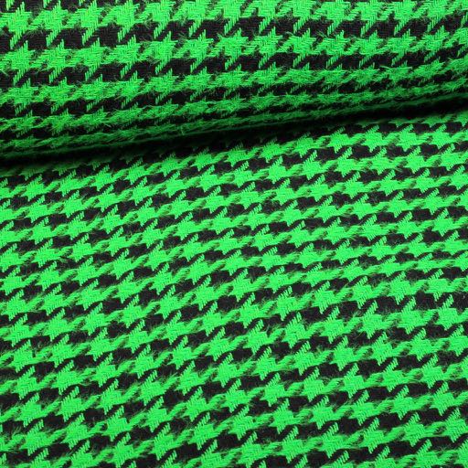 Tweedstoff Pied de Poule Grün