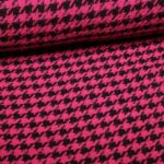 Tweedstoff Pied de Poule Fuchsia