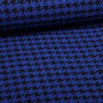Tweedstoff Hahnentritt Kobalt